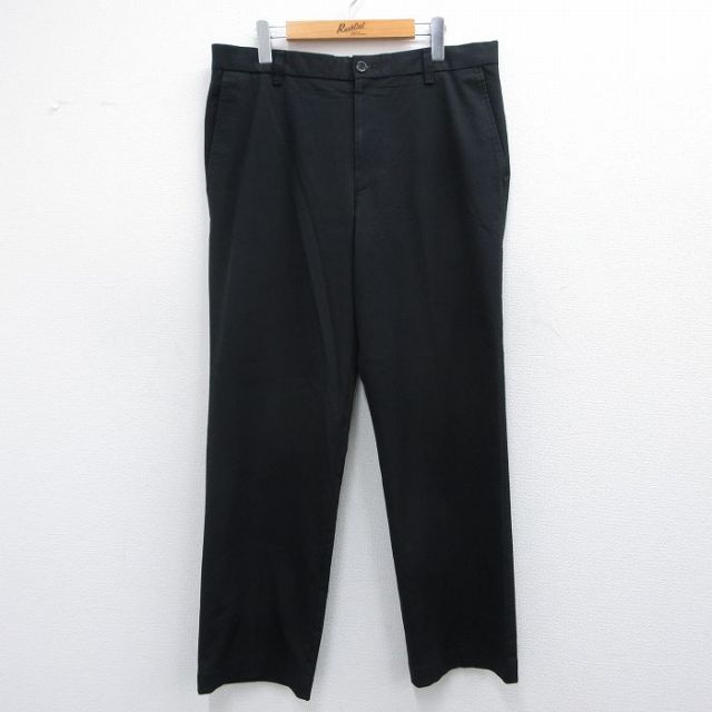 W35★古着 ドッカーズ パンツ メンズ 黒 ブラック 25apr15 中古 ボトムス ロング