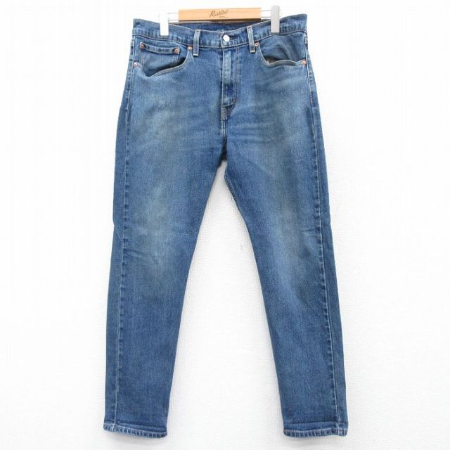 W33★古着 リーバイス Levis 512 ジーンズ メンズ ヒゲ 紺 ネイビー デニム 25apr15 中古 ボトムス ジーパン Gパン ロング パンツ