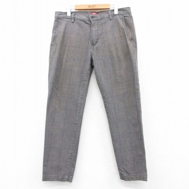 W34★古着 リーバイス Levis パンツ メンズ グレー他 チェック 25apr15 中古 ボトムス ロング