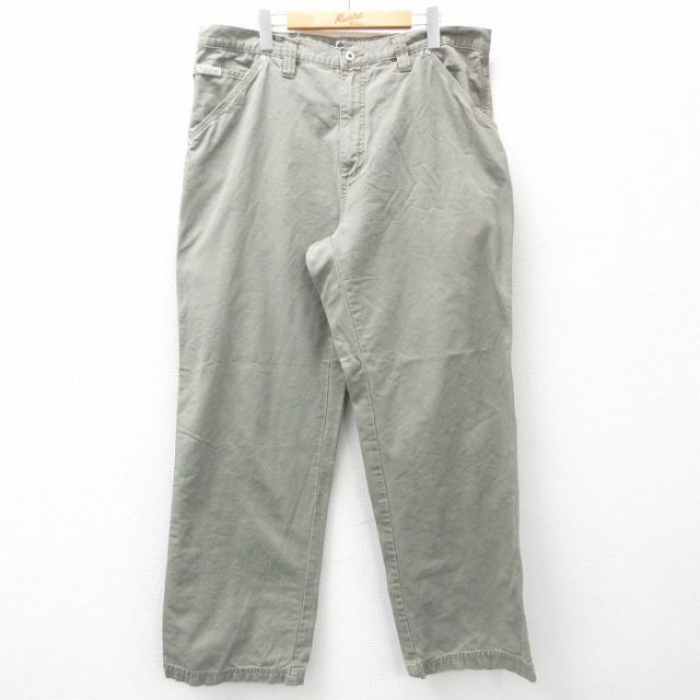 W38★古着 コロンビア COLUMBIA ペインター パンツ メンズ 00年代 00s ダック地 コットン 薄緑 グリーン 25apr16 中古 ボトムス ロング