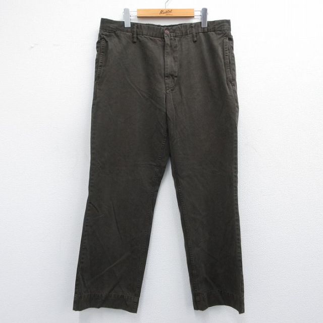 W37★古着 ドッカーズ パンツ メンズ コットン濃茶系 ブラウン 25apr18 中古 ボトムス ロング