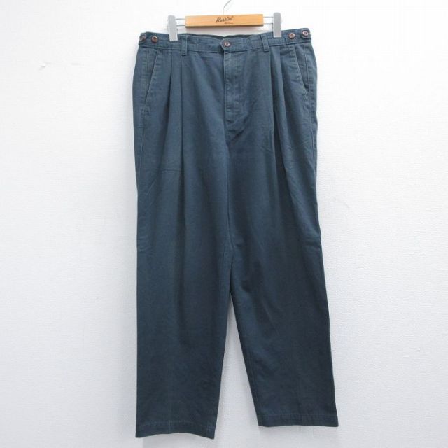 【50%OFF】W37★古着 ドッカーズ パンツ メンズ コットン 紺 ネイビー 25apr18 中古 ボトムス ロング