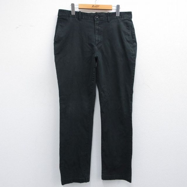 W36★古着 バナナリパブリック BANANA REPUBLIC パンツ メンズ 黒 ブラック 25apr18 中古 ボトムス ロング