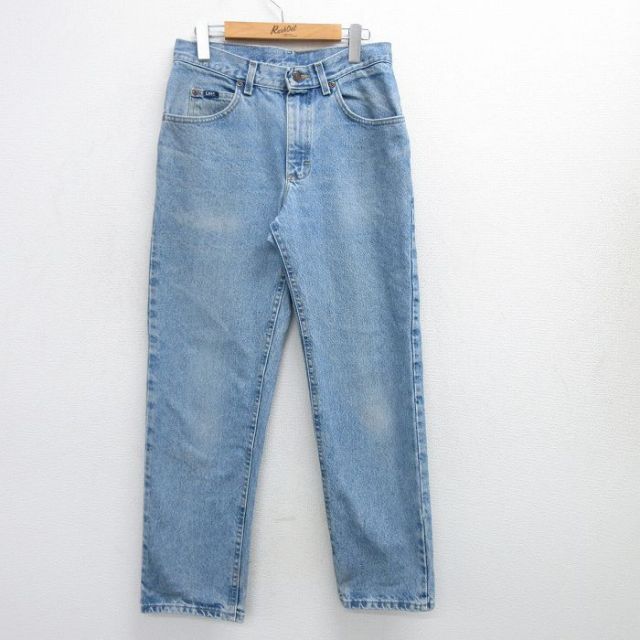 W31★古着 リー Lee ジーンズ メンズ 90年代 90s コットン USA製 紺 ネイビー デニム 25apr18 中古 ボトムス ジーパン Gパン ロング パンツ