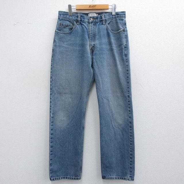 W35★古着 リーバイス Levis パンツ メンズ 薄紺 ネイビー デニム 25apr19 中古 ボトムス ロング
