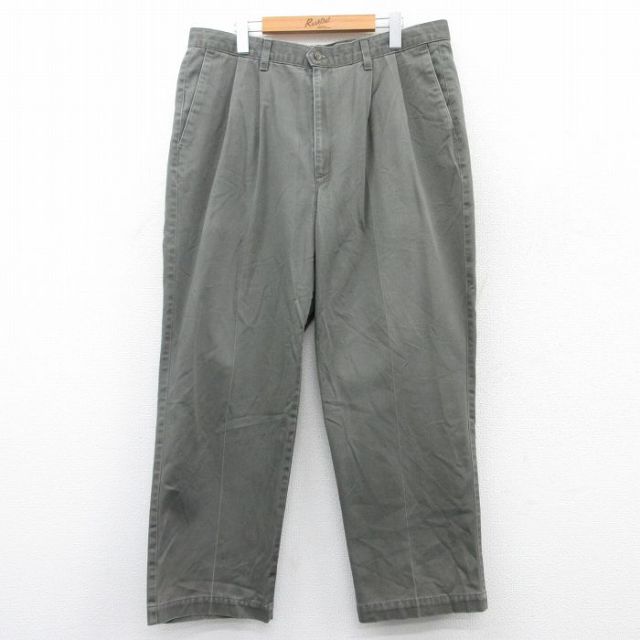 W38★古着 ドッカーズ パンツ メンズ 90年代 90s コットン USA製 グレー系 【spe】 25apr19 中古 ボトムス ロング
