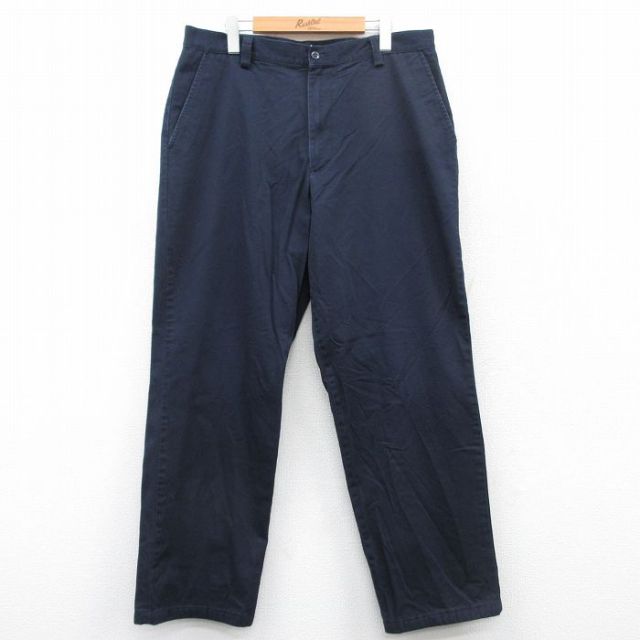 W36★古着 ドッカーズ パンツ メンズ コットン 濃紺 ネイビー 25apr19 中古 ボトムス ロング