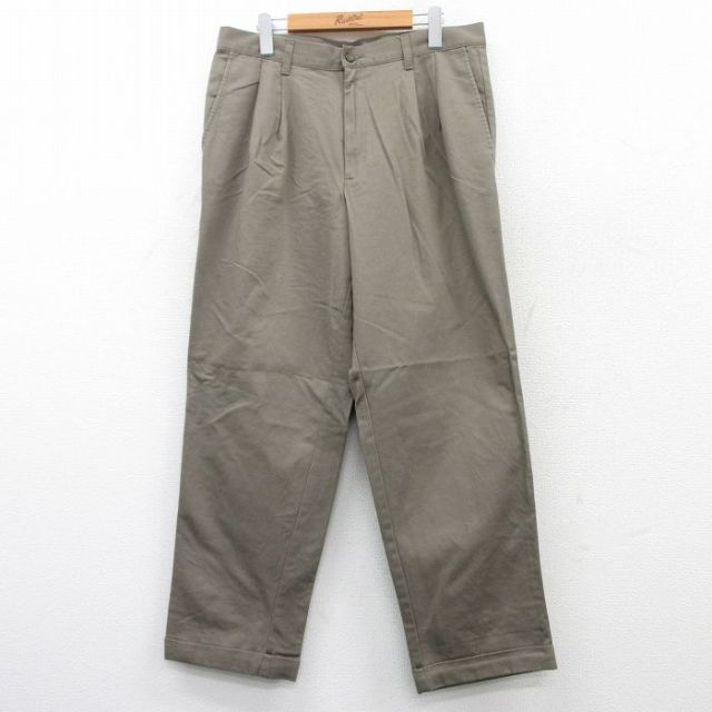 W34★古着 ドッカーズ パンツ メンズ 00年代 00s コットン ベージュ系 カーキ 25apr19 中古 ボトムス ロング