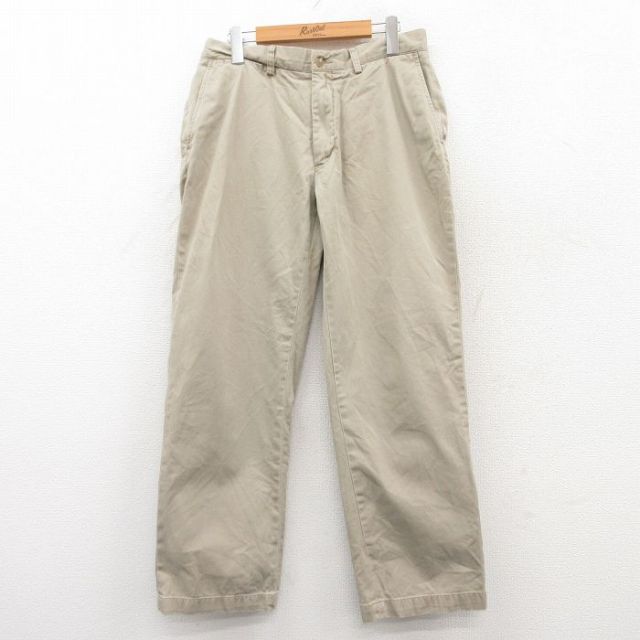 W32★古着 ラルフローレン Ralph Lauren ブランド チノ パンツ チノパン メンズ コットン ベージュ カーキ 25apr19 中古 ボトムス ロング