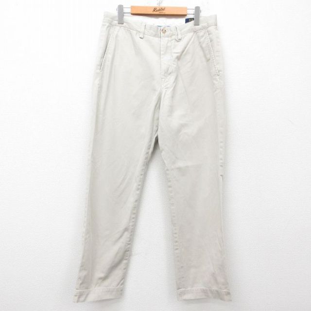 W32★古着 ラルフローレン Ralph Lauren ブランド パンツ メンズ コットン ベージュ カーキ 25apr21 中古 ボトムス ロング