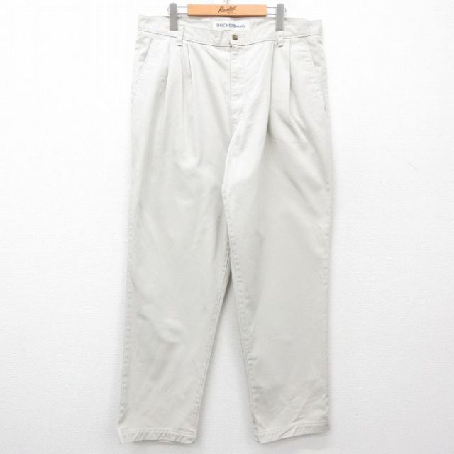 W37★古着 ドッカーズ パンツ メンズ コットン ベージュ カーキ 25apr21 中古 ボトムス ロング