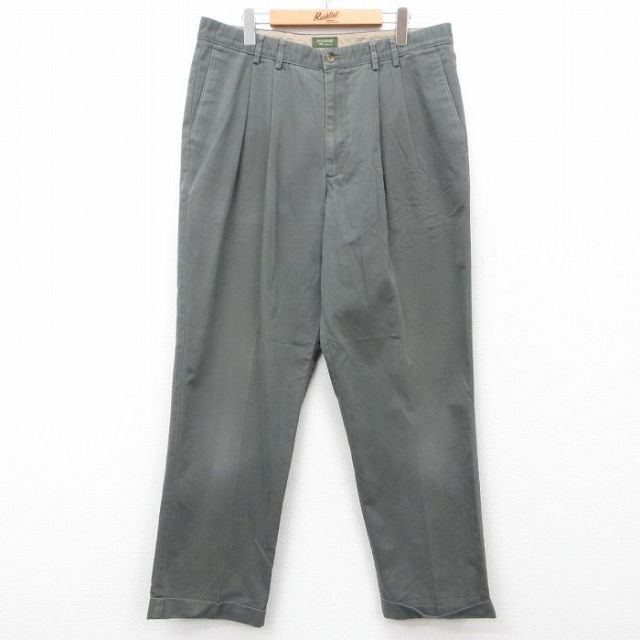 W36★古着 ドッカーズ パンツ メンズ 00年代 00s 濃緑 グリーン 25apr21 中古 ボトムス ロング