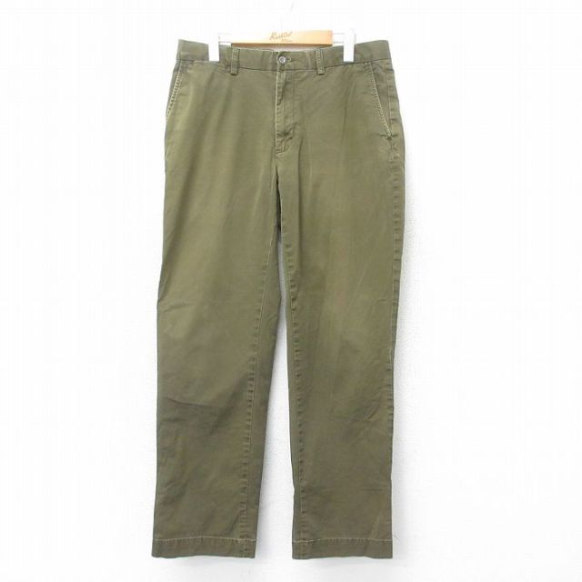 W34★古着 ラルフローレン Ralph Lauren ブランド パンツ メンズ 濃緑 グリーン 25apr21 中古 ボトムス ロング