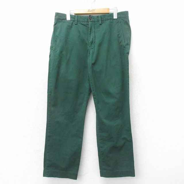 W34★古着 ラルフローレン Ralph Lauren ブランド チノ パンツ チノパン メンズ 緑 グリーン 25apr21 中古 ボトムス ロング