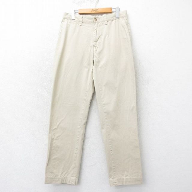 W31★古着 ラルフローレン Ralph Lauren ブランド チノ パンツ チノパン メンズ 90年代 90s コットン ベージュ カーキ 25apr21 中古 ボトムス ロング