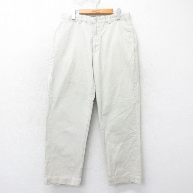 W33★古着 ラルフローレン Ralph Lauren ブランド チノ パンツ チノパン メンズ 90年代 90s コットン 薄ベージュ カーキ 25apr21 中古 ボトムス ロング