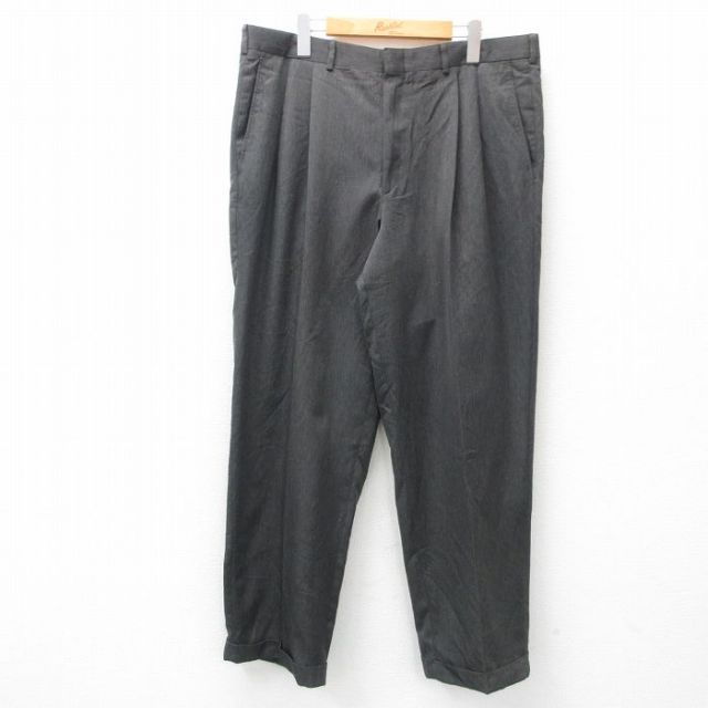 W37★古着 FARAH スラックス パンツ メンズ 90年代 90s タロン 濃グレー 25apr21 中古 ボトムス ロング