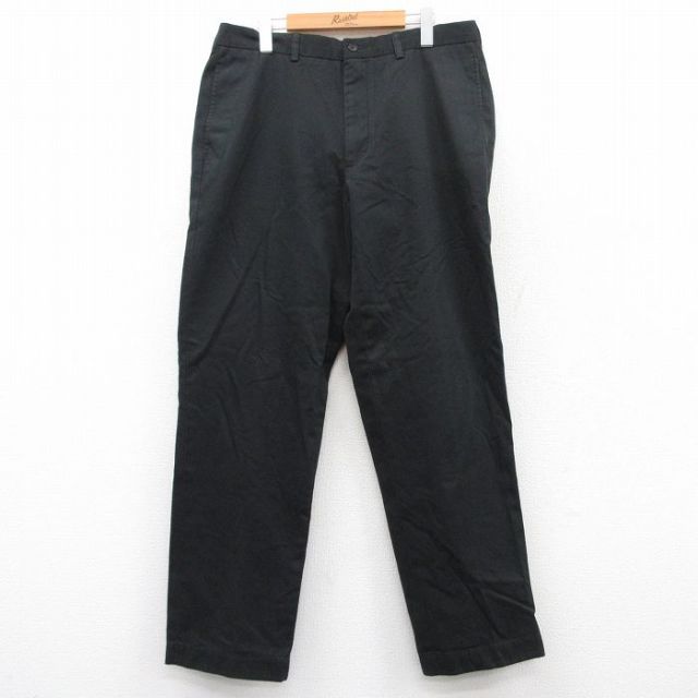 W35★古着 ブルックスブラザーズ BROOKS BROTHERS ブランド パンツ メンズ 00年代 00s コットン 黒 ブラック 25apr23 中古 ボトムス ロング