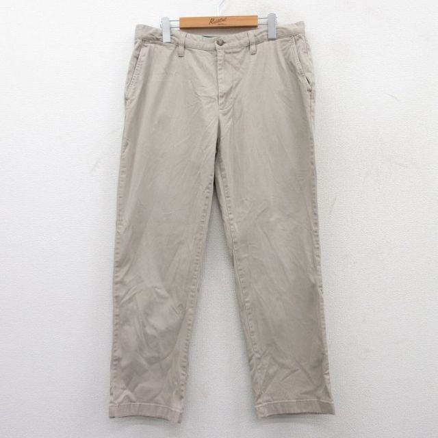 【50%OFF】W34★古着 ノーティカ NAUTICA ブランド チノ パンツ チノパン メンズ ベージュ カーキ 25apr23 中古 ボトムス ロング