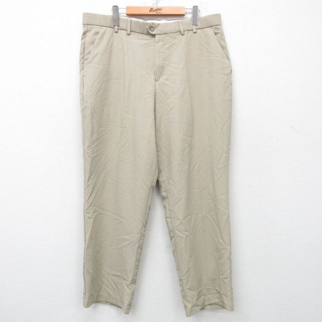 【50%OFF】W38★古着 ドッカーズ スラックス パンツ メンズ ゴルフ 薄ベージュ カーキ 25apr23 中古 ボトムス ロング