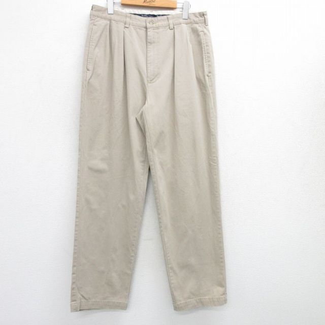 W34★古着 ラルフローレン Ralph Lauren ブランド チノ パンツ チノパン メンズ ANDREW コットン ベージュ カーキ 25apr23 中古 ボトムス ロング