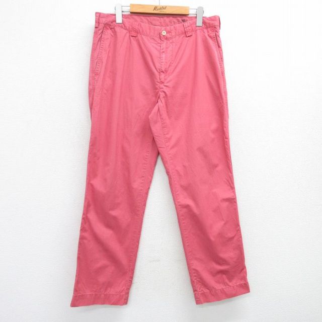 W34★古着 ラルフローレン Ralph Lauren ブランド パンツ メンズ 90年代 90s SUFFIELD コットン ピンク 【spe】 25apr23 中古 ボトムス ロング