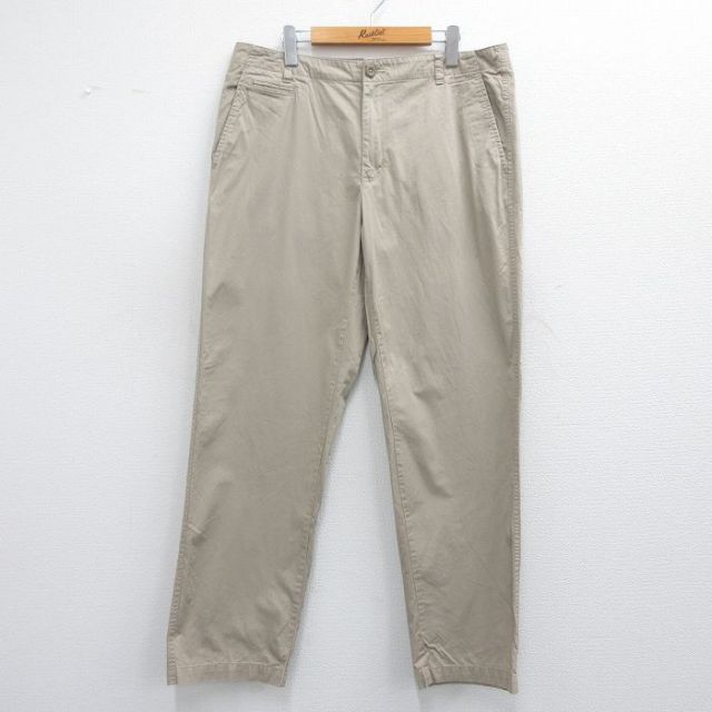 W36★古着 カルバンクライン Calvin Klein パンツ メンズ 00年代 00s コットン ベージュ カーキ 25apr23 中古 ボトムス ロング