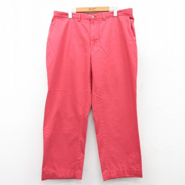 W38★古着 ラルフローレン Ralph Lauren ブランド チノ パンツ チノパン メンズ コットン 濃ピンク 【spe】 25apr23 中古 ボトムス ロング