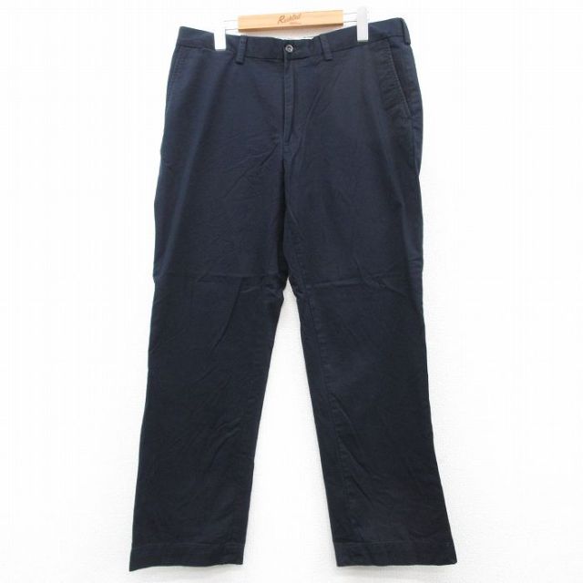 W35★古着 ラルフローレン Ralph Lauren ブランド パンツ メンズ 黒 ブラック 25apr23 中古 ボトムス ロング