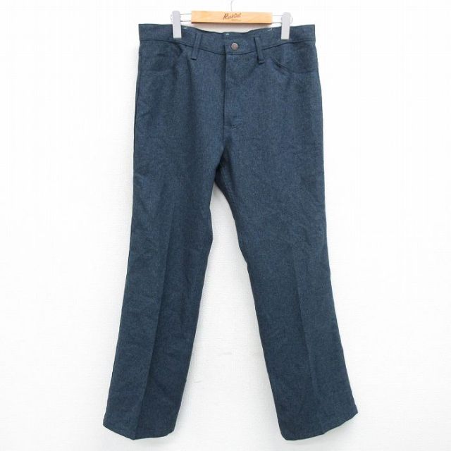 【50%OFF】W35★古着 ラングラー Wrangler ランチャー パンツ メンズ 濃紺 ネイビー 【spe】 25apr23 中古 ボトムス ロング
