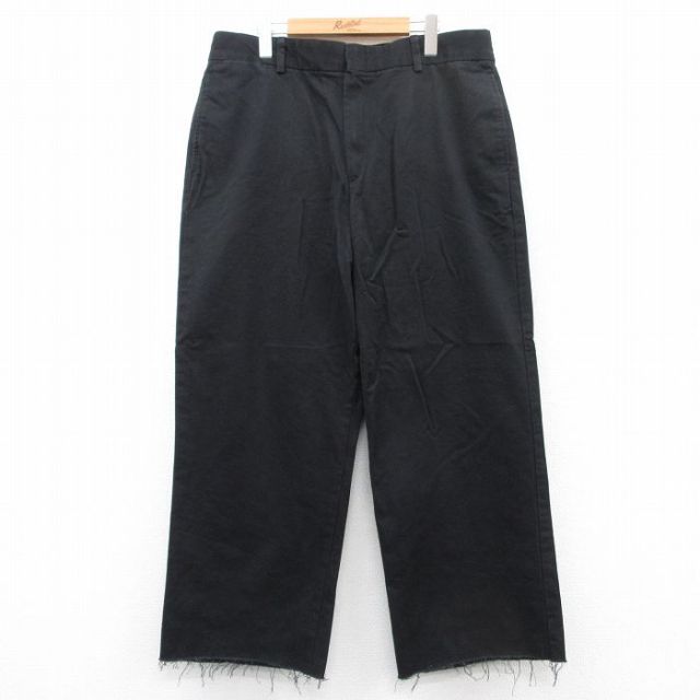 W37★古着 ドッカーズ パンツ メンズ 黒 ブラック 25apr24 中古 ボトムス ロング