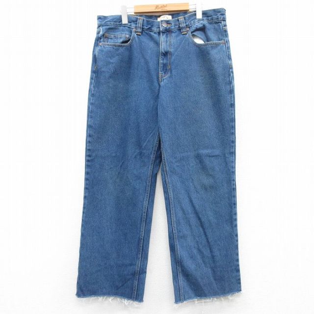 【50%OFF】W38★古着 ジーンズ メンズ コットン 紺 ネイビー デニム 25apr24 中古 ボトムス ジーパン Gパン ロング パンツ
