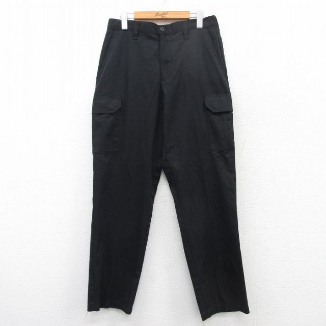 W31★古着 ワーク カーゴ パンツ メンズ CiNTAS 黒 ブラック 25apr24 中古 ボトムス ロング