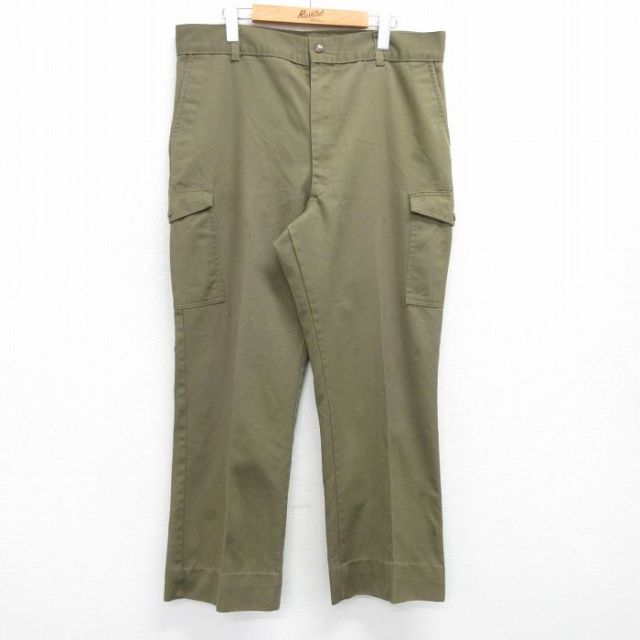 W37★古着 ボーイスカウト カーゴ パンツ メンズ 80年代 80s タロン 緑 グリーン 【spe】 25apr25 中古 ボトムス ロング