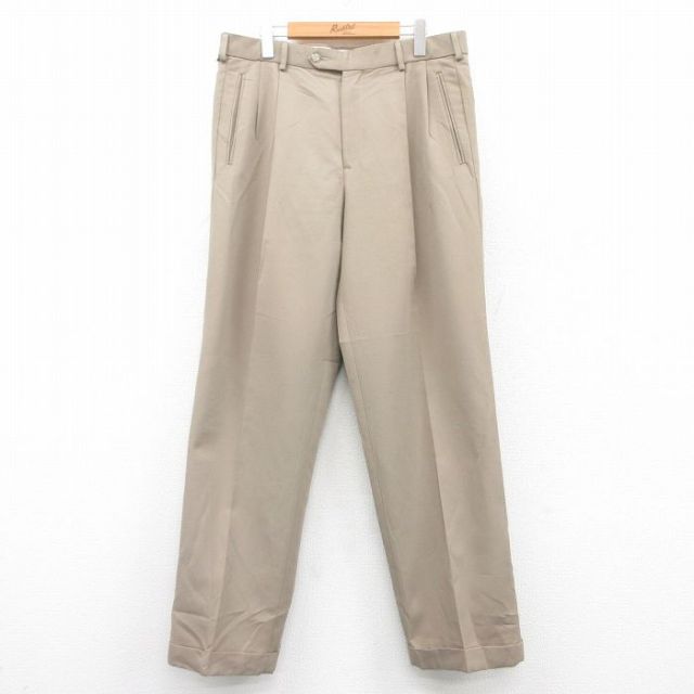 【50%OFF】W36★古着 ドッカーズ スラックス パンツ メンズ 00年代 00s ベージュ カーキ 25apr26 中古 ボトムス ロング