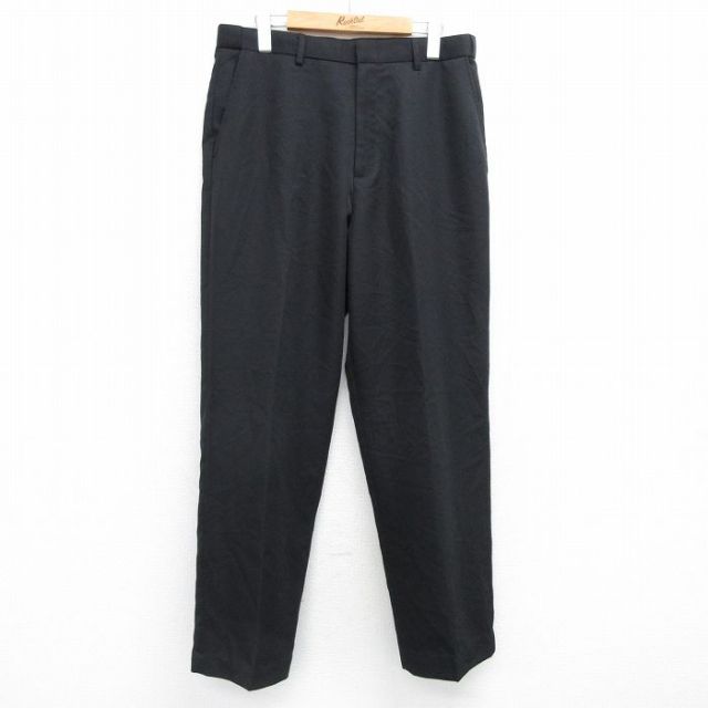 W34★古着 ピューリタン スラックス パンツ メンズ 00年代 00s 黒 ブラック 25apr28 中古 ボトムス ロング