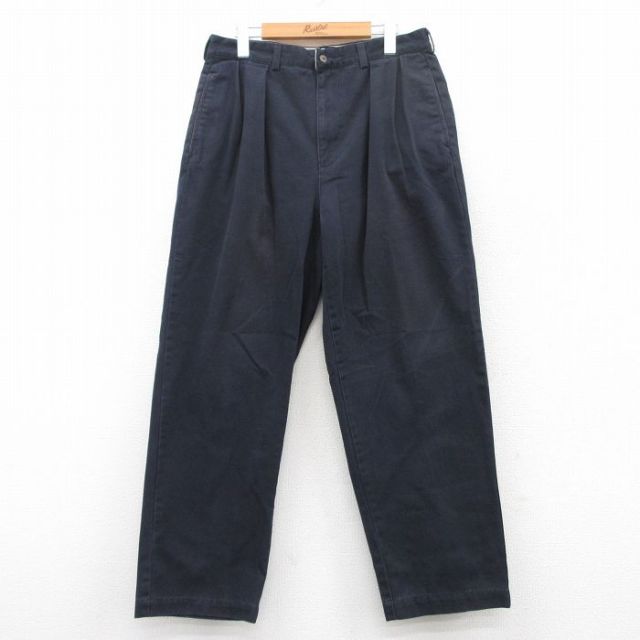 W33★古着 ラルフローレン Ralph Lauren ブランド チノ パンツ チノパン メンズ 90年代 90s ANDREW コットン 紺 ネイビー 【spe】 25apr28 中古 ボトムス ロング