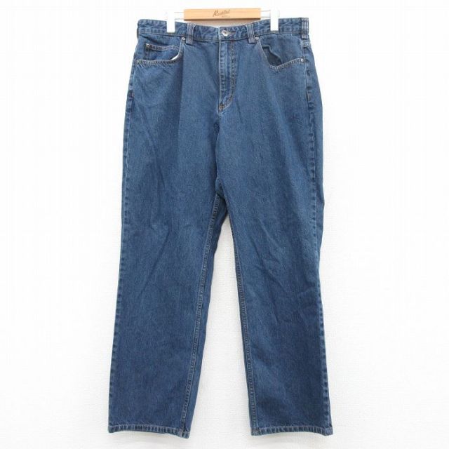 【50%OFF】W36★古着 ジーンズ メンズ DULUTH コットン 紺 ネイビー デニム 25apr28 中古 ボトムス ジーパン Gパン ロング パンツ
