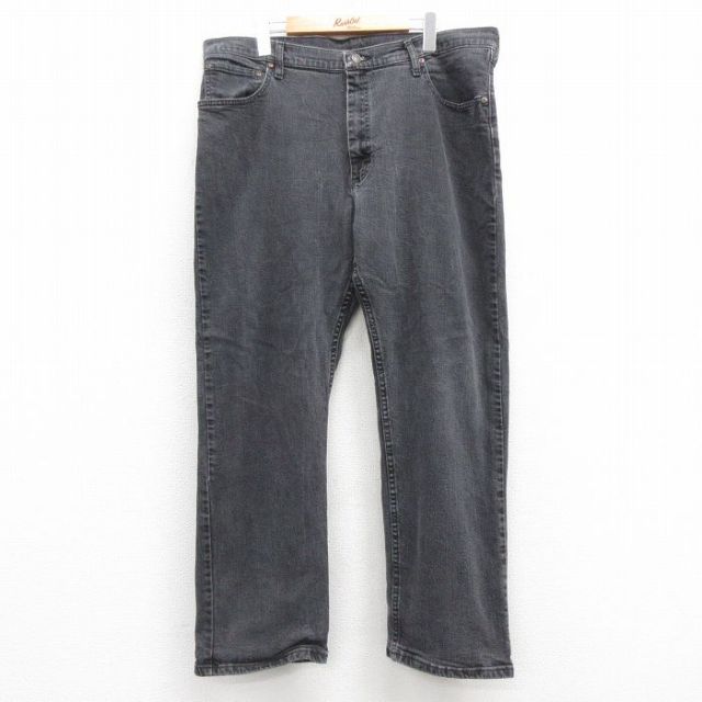 【20%OFF】W38★古着 ラングラー Wrangler ジーンズ メンズ 黒 ブラック デニム 25apr30 中古 ボトムス ジーパン Gパン ロング パンツ