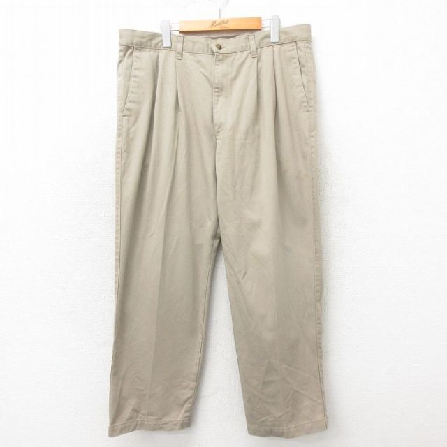 W38★古着 ドッカーズ チノ パンツ チノパン メンズ 90年代 90s コットン USA製 ベージュ カーキ 【spe】 25may02 中古 ボトムス ロング