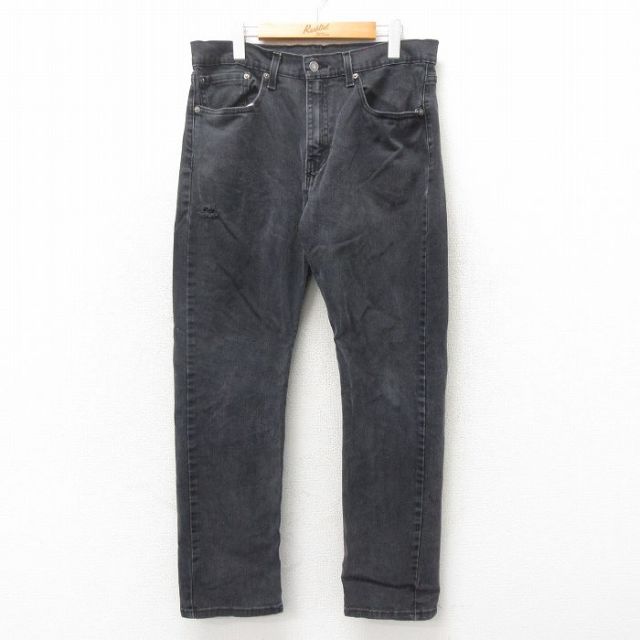 W34★古着 リーバイス Levis 502 ジーンズ メンズ 黒 ブラック 25may02 中古 ボトムス ジーパン Gパン ロング パンツ