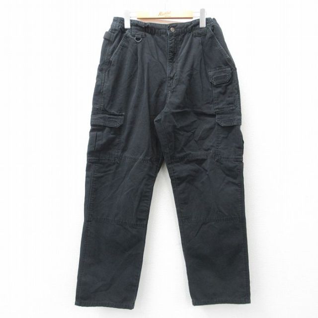 W33★古着 5.11 タクティカル カーゴ パンツ メンズ 黒 ブラック 25may07 中古 ボトムス ロング