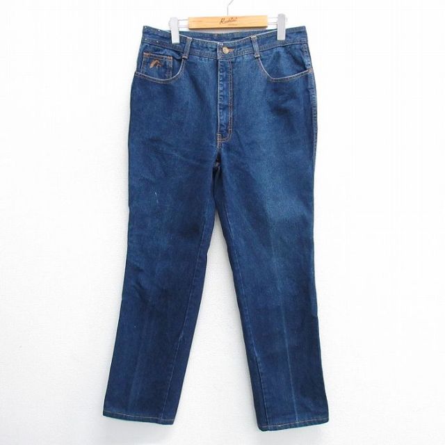 【50%OFF】W34★古着 ジョーダッシュ ジーンズ メンズ 90年代 90s コットン USA製 紺 ネイビー デニム 25may08 中古 ボトムス ジーパン Gパン ロング パンツ