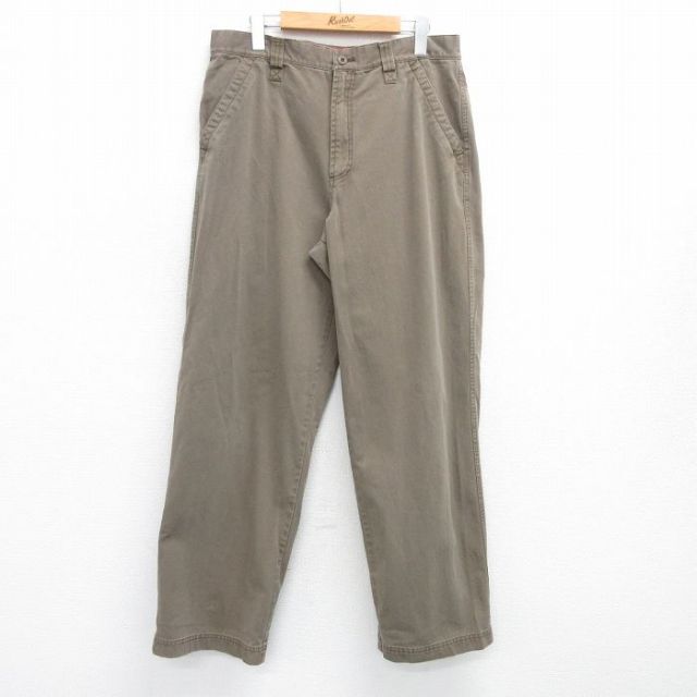 【50%OFF】W36★古着 オールドネイビー OLD NAVY パンツ メンズ コットン 緑系 グリーン 25may09 中古 ボトムス ロング