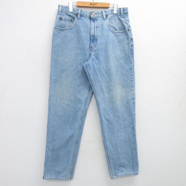 W36★古着 アリゾナジーンズ ジーンズ メンズ コットン 紺 ネイビー デニム 25may09 中古 ボトムス ジーパン Gパン ロング パンツ