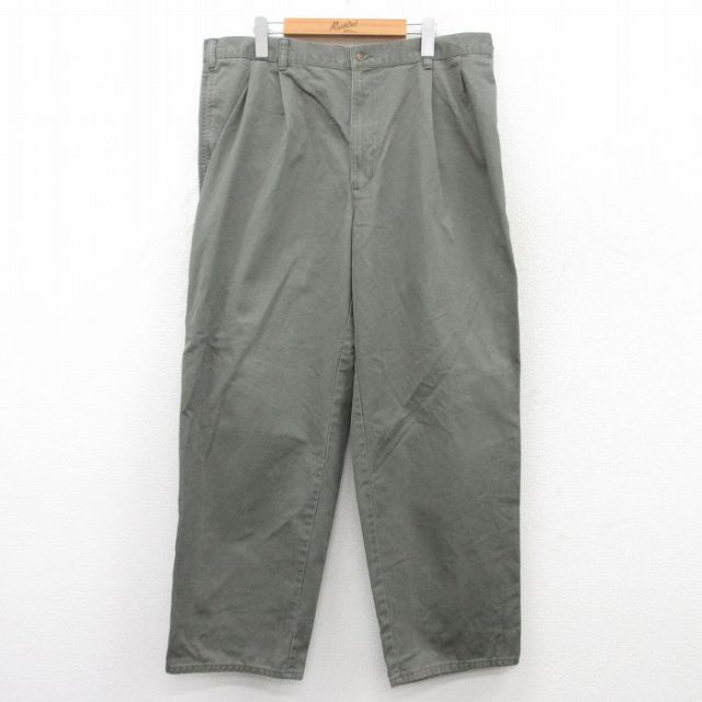 【20%OFF】W38★古着 ドッカーズ パンツ メンズ コットン 濃緑 グリーン 25may10 中古 ボトムス ロング