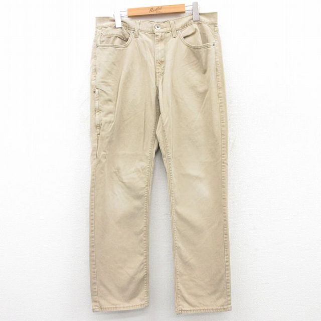W34★古着 リーバイス Levis パンツ メンズ ベージュ カーキ 25may10 中古 ボトムス ロング