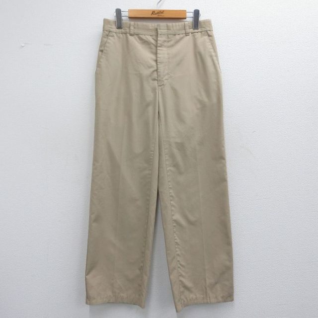 W30★古着 パンツ メンズ 80年代 80s タロン ベージュ カーキ 25may10 中古 ボトムス ロング