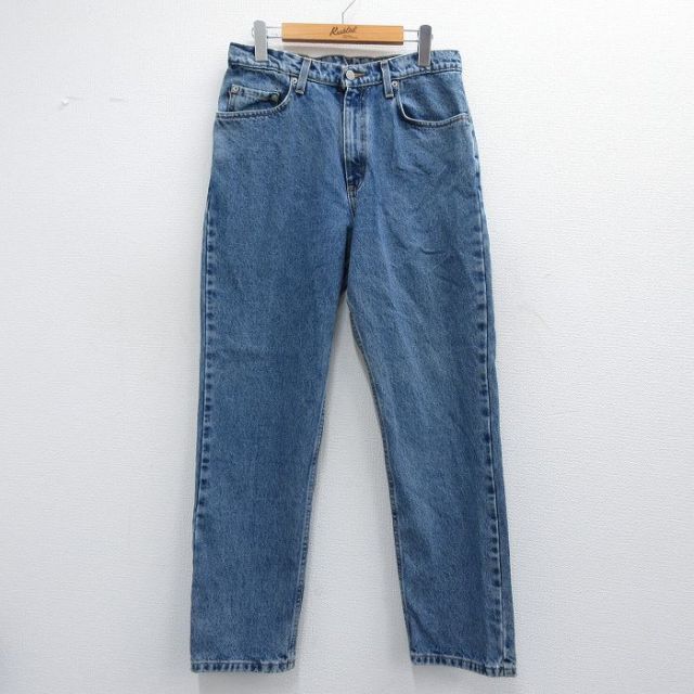 W31★古着 ラルフローレン Ralph Lauren ポロジーンズ ブランド ジーンズ メンズ コットン 紺 ネイビー デニム 25may10 中古 ボトムス ジーパン Gパン ロング パンツ