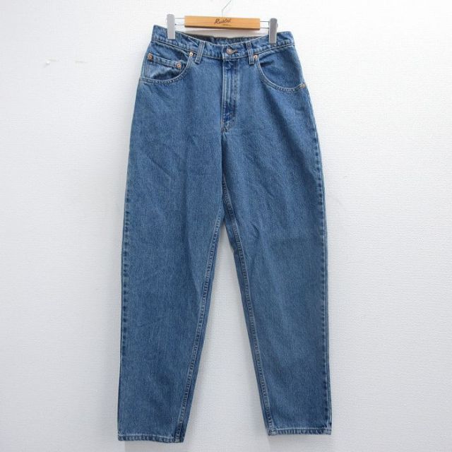 W32★古着 リーバイス Levis 560 ジーンズ メンズ 90年代 90s テーパード コットン USA製 紺 ネイビー デニム 【spe】 25may12 中古 ボトムス ジーパン Gパン ロング パンツ